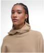Women's Barbour Evette Knitted Hoodie - Military Brown