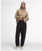 Women's Barbour Evette Knitted Hoodie - Military Brown