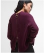Women's Barbour Leonie Knitted Jumper - Black Cherry