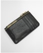 Women's Barbour Alder Leather Card Holder - Black / Ancient 