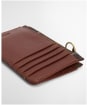 Women's Barbour Alder Leather Card Holder - Brown / Classic