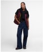 Women's My Barbour Reversible Liner - Aubergine / Pollen