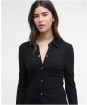 Women's Barbour International Chloe Ribbed Top - Black