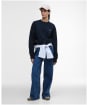 Women's Barbour Bede Oversized Crew Sweatshirt - Navy