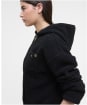 Women's Barbour International Lola Fleece Hoodie - Black