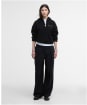 Women's Barbour International Lola Fleece Hoodie - Black