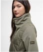 Women's Barbour International Kya Quilted Sweater Jacket - Dusky Khaki