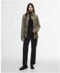 Women's Barbour International Kya Quilted Sweater Jacket - Dusky Khaki
