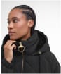 Women's Barbour Kirkton Puffer Jacket - Black / Classic Tartan