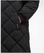 Women's Barbour Kirkton Puffer Jacket - Black / Classic Tartan