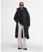 Women's Barbour Kirkton Puffer Jacket - Black / Classic Tartan