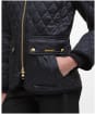 Women's Barbour Fitted Beadnell Quilted Jacket - Black / Classic Tartan