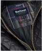 Women's Barbour Fitted Beadnell Quilted Jacket - Black / Classic Tartan