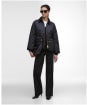 Women's Barbour Fitted Beadnell Quilted Jacket - Black / Classic Tartan