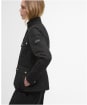 Women's Barbour International Halsey Quilted Jacket - BLACK/DUSKY KHAK
