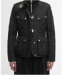 Women's Barbour International Halsey Quilted Jacket - BLACK/DUSKY KHAK