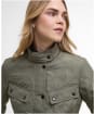 Women's Barbour International Halsey Quilted Jacket - DUSKY KHAKI/JASM