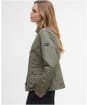 Women's Barbour International Halsey Quilted Jacket - DUSKY KHAKI/JASM