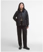Women's Barbour Marla Quilted Jacket - Black / Classic Tartan