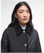 Women's Barbour Meryl Quilted Jacket - Black / Classic Tartan