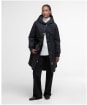 Women's Barbour Hilary Quilted Jacket - Black / Classic Tartan