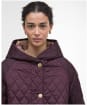 Women's Barbour Hilary Quilted Jacket - Blak Cherry / Dark Brown / Muted Tartan