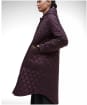 Women's Barbour Hilary Quilted Jacket - Blak Cherry / Dark Brown / Muted Tartan