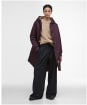 Women's Barbour Hilary Quilted Jacket - Blak Cherry / Dark Brown / Muted Tartan