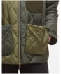 Women's Barbour Leonie Quilted Jacket - OLIVE/DARK MOSS/
