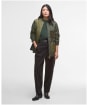 Women's Barbour Leonie Quilted Jacket - OLIVE/DARK MOSS/