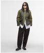 Women's Barbour Martha Quilted Jacket - OLIVE/DK MOSS/AN