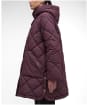 Women's Barbour Kailyn Puffer Jacket - Blak Cherry / Dark Brown / Muted Tartan