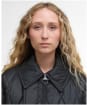 Women's Barbour Bernadette Quilted Jacket - Black / Onyx Tartan
