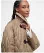 Women's Barbour Cosette Quilted Jacket - Military Brown / Hollyhock
