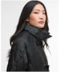 Women's Barbour Cosette Quilted Jacket - Black / Onyx Tartan