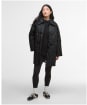Women's Barbour Cosette Quilted Jacket - Black / Onyx Tartan