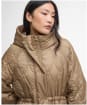 Women's Barbour Celina Quilted Jacket - Military Brown / Hollyhock