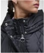 Women's Barbour Celina Quilted Jacket - Black / Onyx Tartan