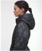 Women's Barbour Celina Quilted Jacket - Black / Onyx Tartan
