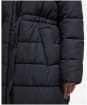 Women's Barbour Freya Puffer Jacket - Black / Onyx Tartan
