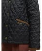 Women's Barbour Icons Cropped Liddesdale Quilted Jacket - Black / Classic Tartan