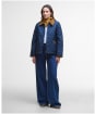Women's Barbour Icons Cropped Liddesdale Quilted Jacket - Navy / Classic