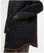 Women's Barbour Over Sized Liddesdale Quilted Jacket - Black / Classic Tartan