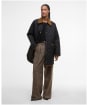 Women's Barbour Over Sized Liddesdale Quilted Jacket - Black / Classic Tartan