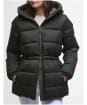 Women's Barbour Begonia Puffer Jacket - Olive / Classic Tartan