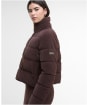 Women's Barbour International Hudson Faux Velvet Puffer Jacket - Red Velvet