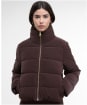 Women's Barbour International Hudson Faux Velvet Puffer Jacket - Red Velvet