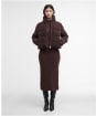 Women's Barbour International Hudson Faux Velvet Puffer Jacket - Red Velvet