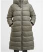 Women's Barbour International Longline Olivios Puffer Jacket - Dusky Khaki