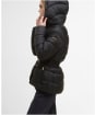 Women's Barbour International Short Track Line Puffer Jacket - BLACK/JASMINE LE